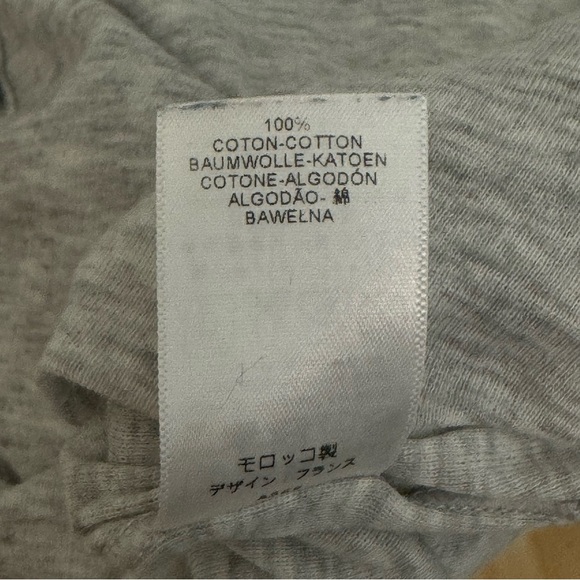 PETITE BATEAU Button Front 3/4 Sleeve Tee V-Neck Top 100% Cotton Light Gray 18Y - Picture 11 of 14